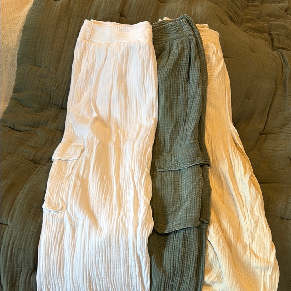 Aerie gauze pants set of 3